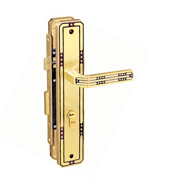 Khóa cửa gỗ Việt Tiệp 04198 - chất liệu đồng thau, lắp cửa chính, cửa ra vào