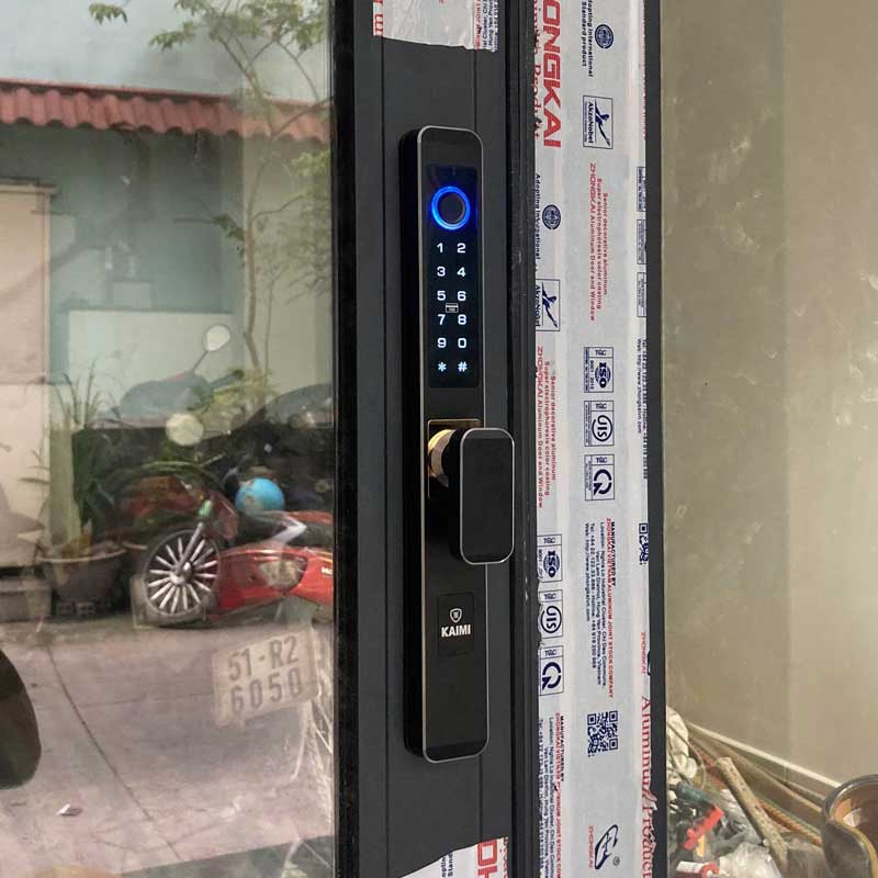 Khóa vân tay cửa nhôm kính KAIMI CN110 cửa trượt