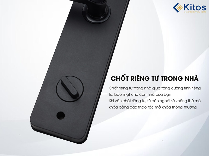 Khóa vân tay Kitos KT-E3 Pro có chốt riêng tư