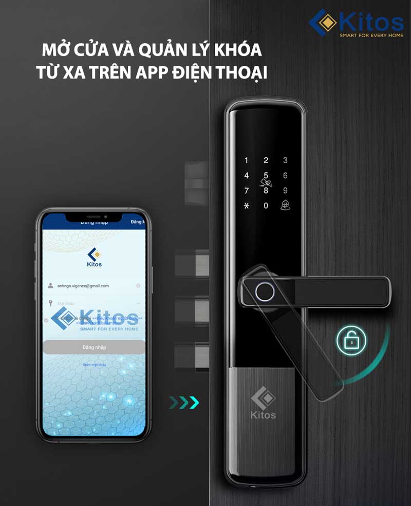 Kitos KT-900 Pro kết nối điện thoại bằng app ttlock