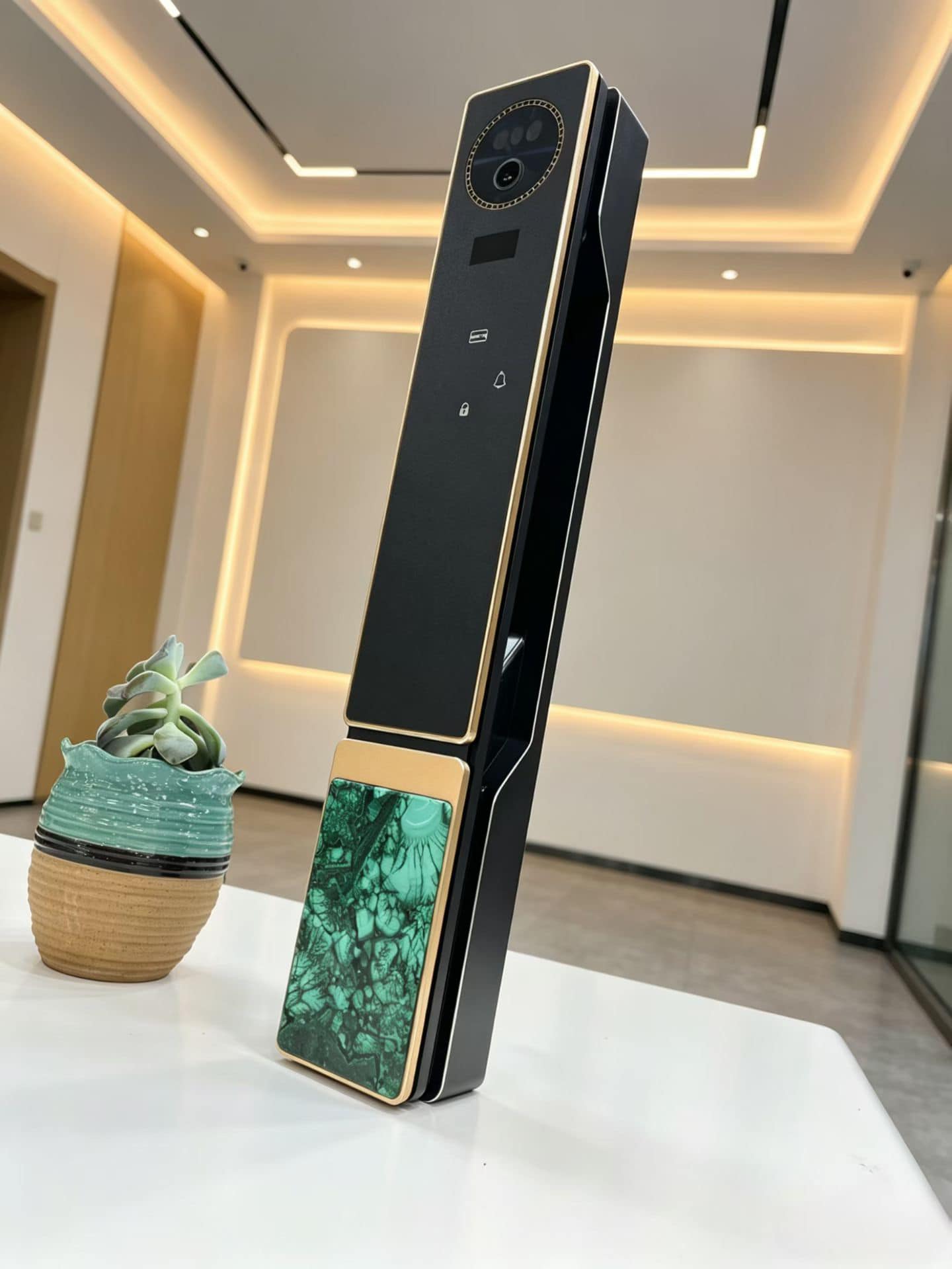 Khóa Kassler KL-899 Plus Malachite Gold chụp thực tế tại showroom