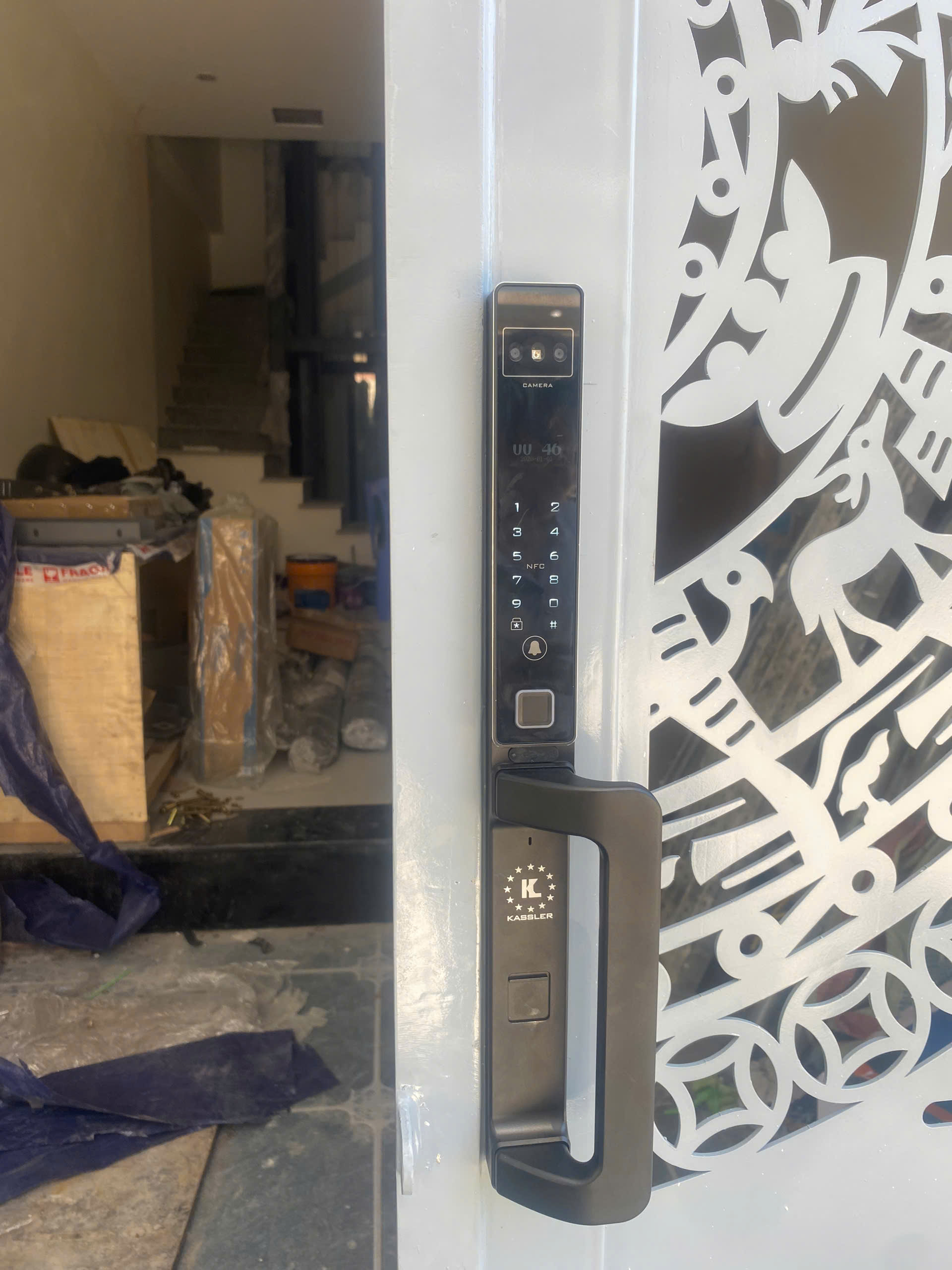 khóa thông minh cửa nhôm kính kassler KL-599 CNC 01