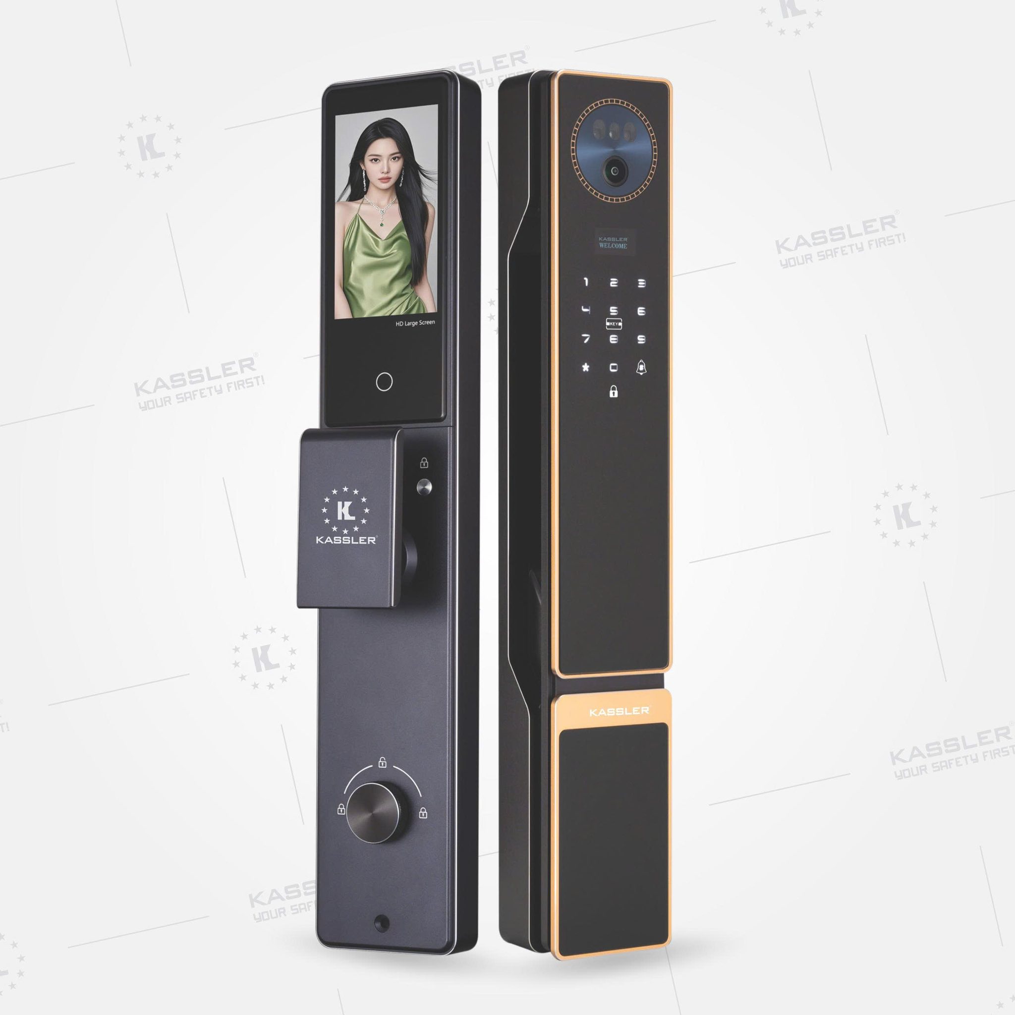 Khóa Kassler KL-899 Plus với màu đen, viền vàng cực kì sang trọng, đẳng cấp, penhouse không thể thiếu 899 Plus