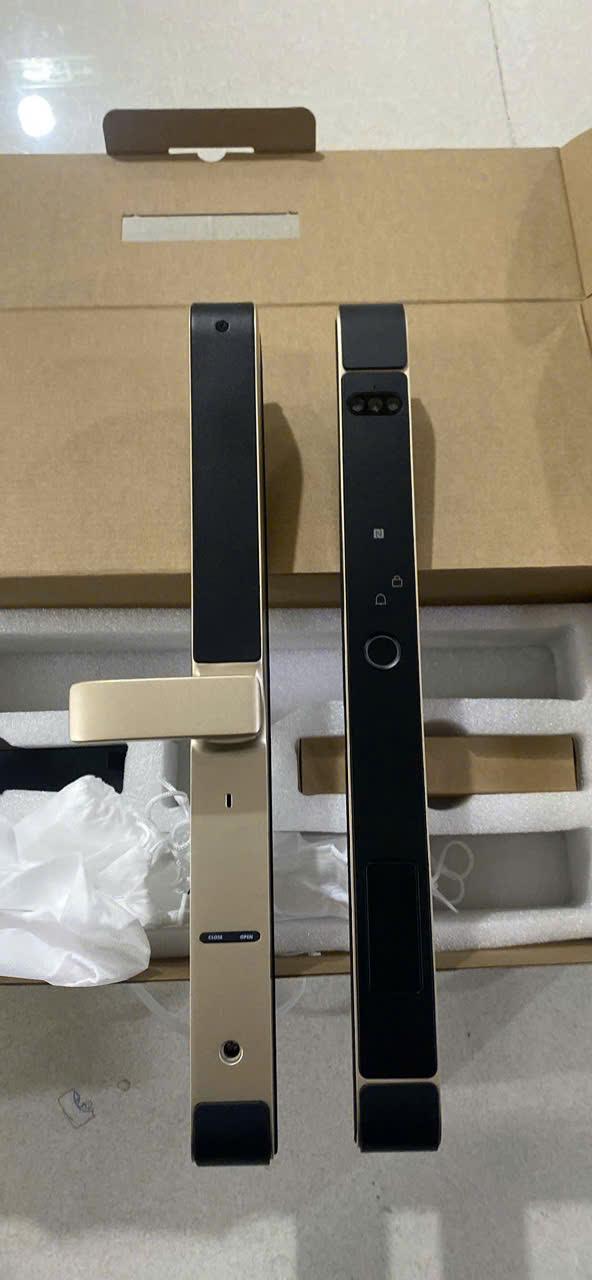 Khóa thông minh, lắp cửa nhôm kính Avolock AN-387 full tính năng face id, tĩnh mạch, vân tay, app wifi