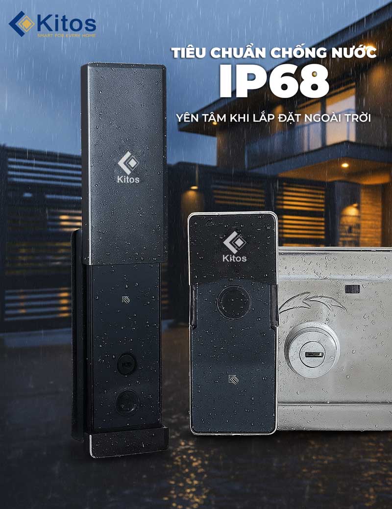 Khóa Kitos DL05 Pro có chỉ số chống nước IP68 chống nước tuyệt đối