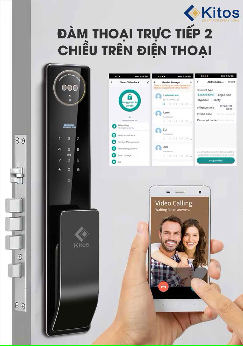 Kitos KT-X8 trang bị tính năng đàm thoại 2 chiều cực kì hữu ích và an toàn
