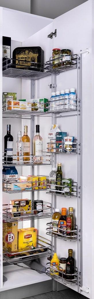 Hệ giá kho 6 tầng inox nan vuông - Cánh mở