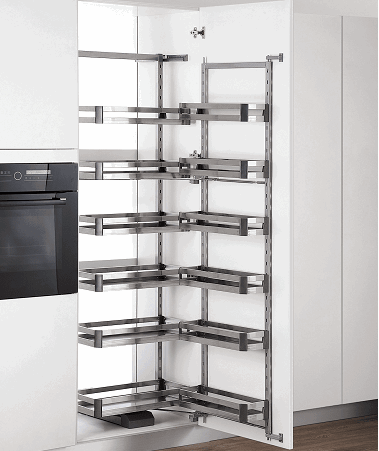 Hệ giá kho 6 tầng cánh mở, inox hộp