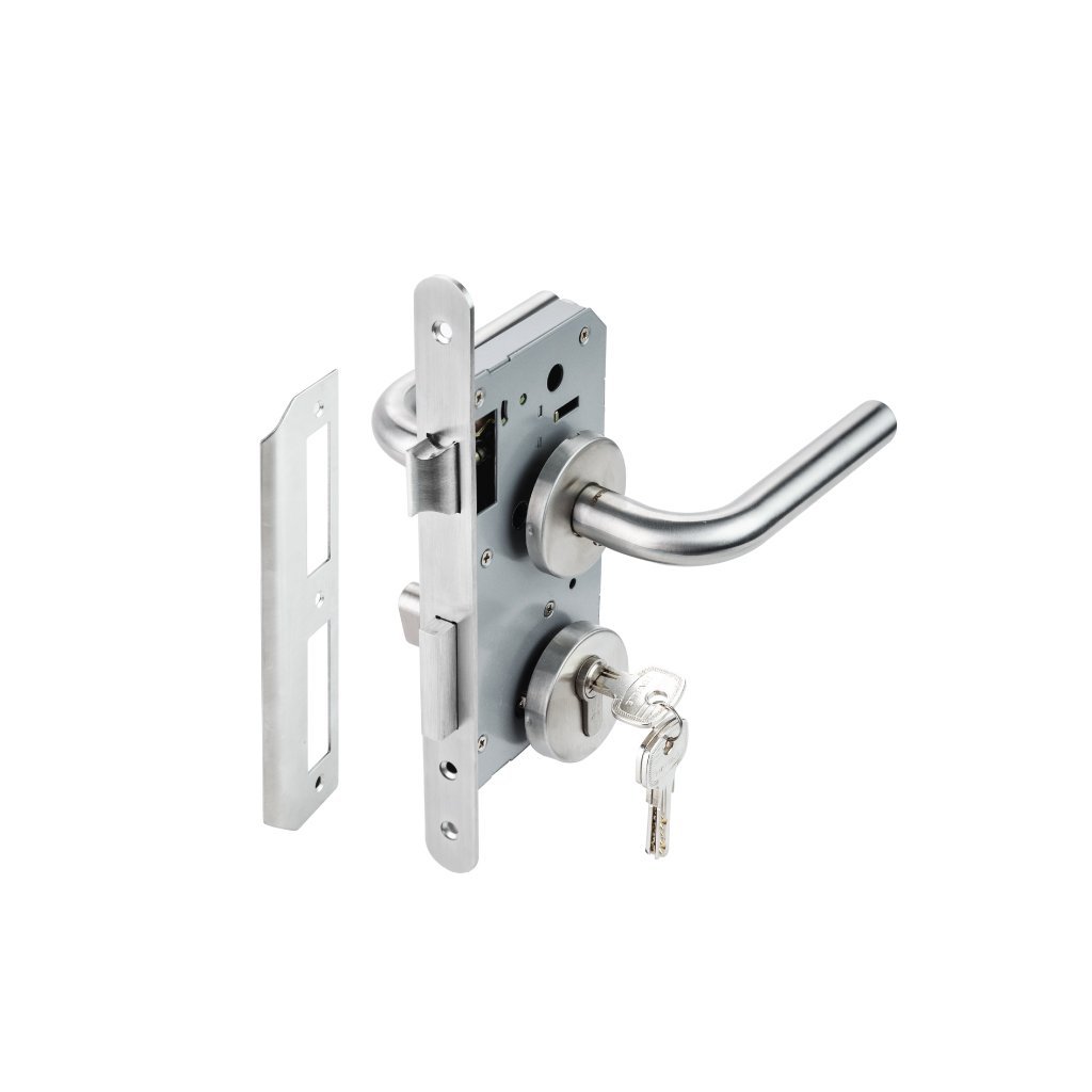 Bộ khóa tay nắm nắp chụp dạng tròn kiểu G1 (tay nắm - thân khóa - ruột)  