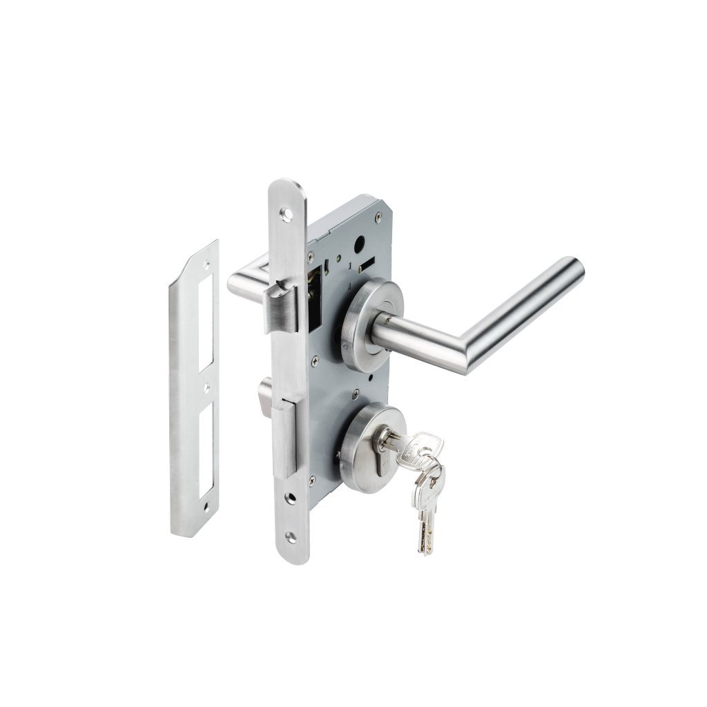 Bộ khóa tay nắm nắp chụp dạng tròn kiểu G (tay nắm - thân khóa - ruột) 
